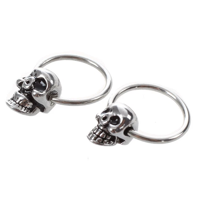 Campanello Portafortuna Per Moto Mocy Bell Cranio Punisher - Acciaio Inossidabile 316L, Design Teschio. Regalo Per Motociclisti