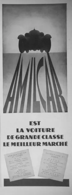 Publicité Presse 1932 Amilcar Est La Voiture De Grande Classe Le Meilleur Marché