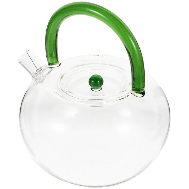 Glass Teapot Clear Tea Kettle Glass Pot Tea Pot for Loose Tea Blooming Flower