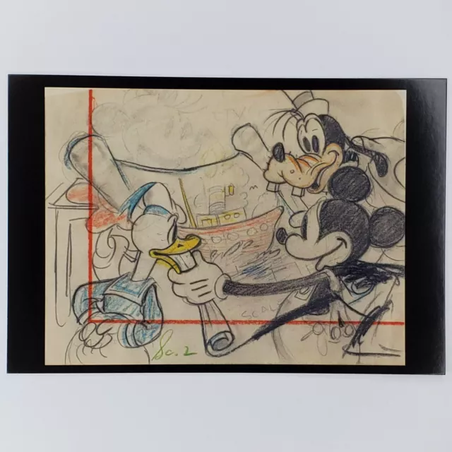 Mickey Mouse Donald Duck Goofy Postcard Art of Disney Collection Boat Builders