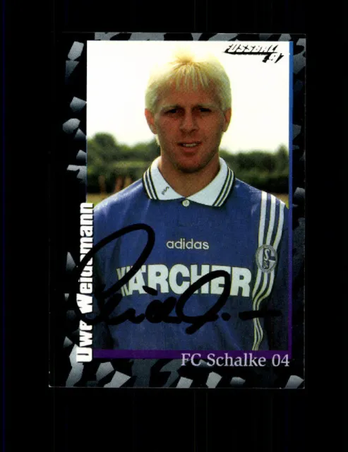 Uwe Weidemann FC Schalke 04 Panini Sammelbild 1997 Original Signiert + A 226645