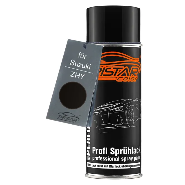 Autolack Spraydose für Suzuki ZHY Spark Black Perl Basislack Sprühdose 400ml