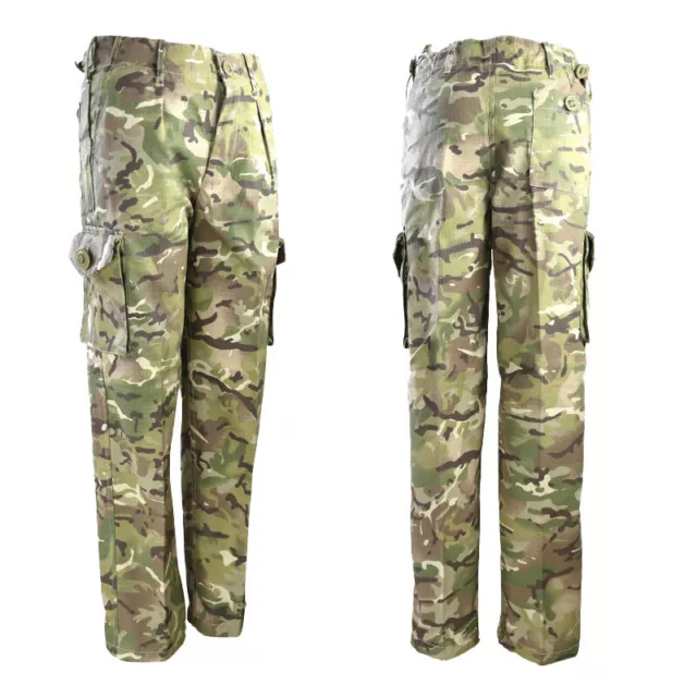 Kids Camouflage Trousers Boys Soldier Fancy Dress Cosplay Btp Cargo Pants 3-13