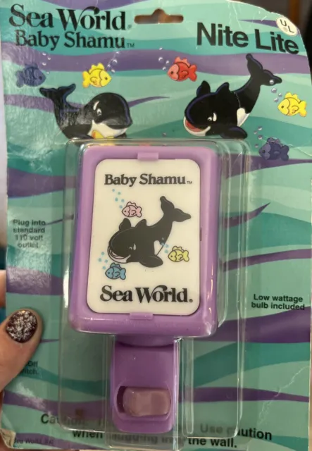 Baby Shamu Night Light NIB. Sea World Baby Nursery