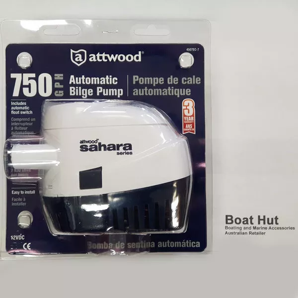 NEW Attwood Sahara Automatic Bilge Pump S750 12 volt Boating BLA131582 750GPH 3