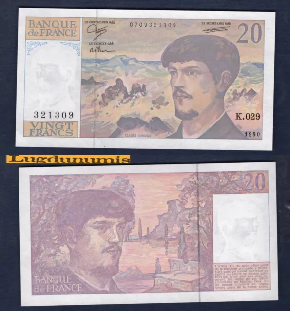 20 Francs Debussy 1990 K.029 321309 NEUF - Type 1980 A Fil de Sécurité