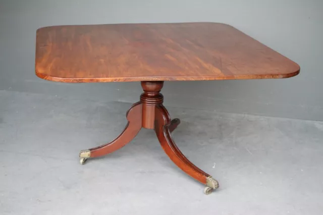 Big rare antique Georgian Regency dining table 1810 original bronze feet seats 8