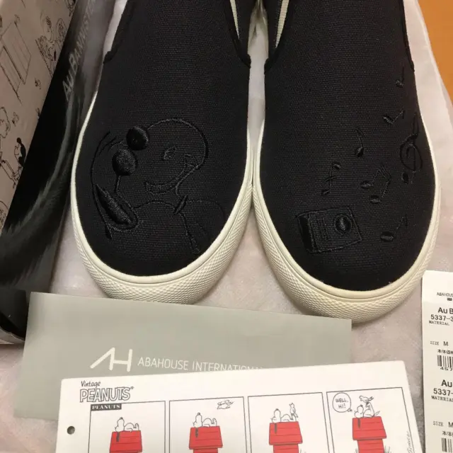 Au BANNISTER Snoopy sneakers slip-on sizeM with box