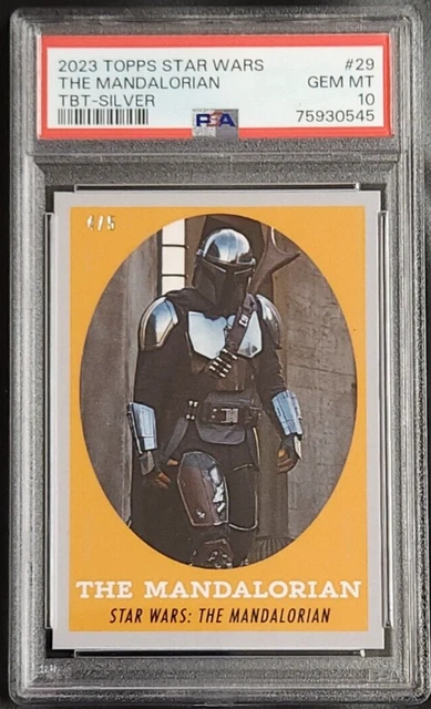The Mandalorian 2023 Topps Throwback Thursday Star Wars Silver /5 PSA 10 GEM MT