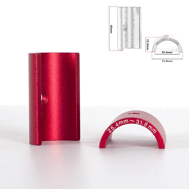 Guide De Potence En Alu Pour Cintre Vélo – Adaptateur 25,4 à 31,8 Mm Ou 31,8 à 35 Mm – Anti-glisse, Solide Et Léger – Noir/Rouge/Bleu