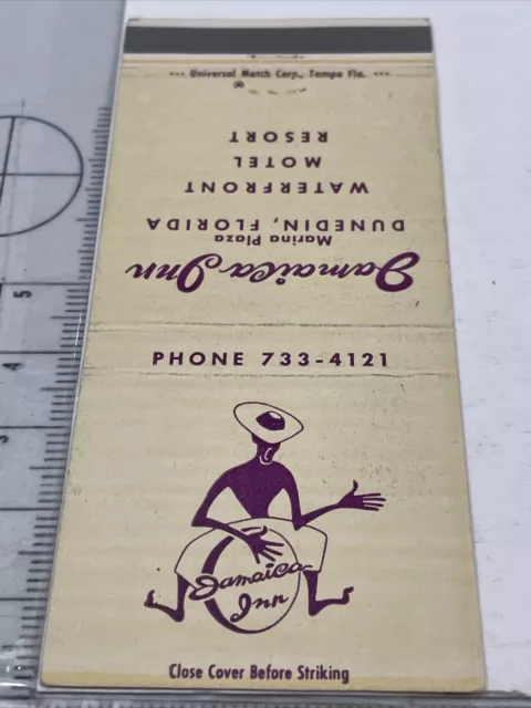 Front Strike Matchbook Cover  Jamaica Inn  restaurant  Dunedin, FL  gmg Unstruck