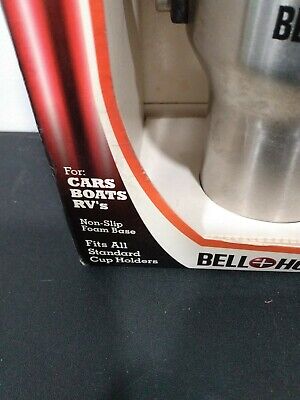 NIB Bell And Howell Stainless Steel Heated Thermal Mug Auto Travel 12 V Charger 2