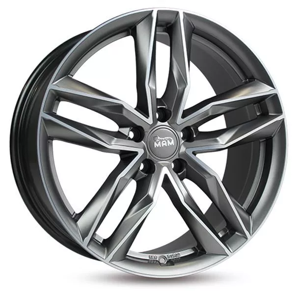 1x MAM MAM RS3 matt palladium front polished 8.5Jx19 5x112 ET45