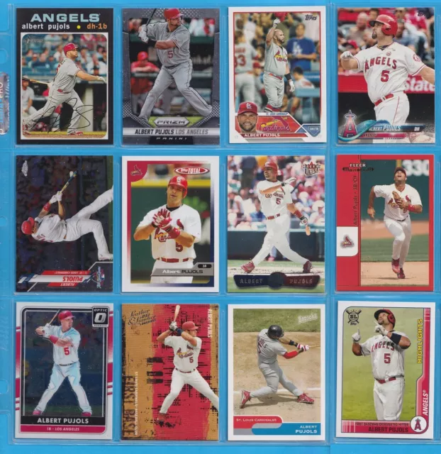 Albert Pujols Lot (12 cards) Heritage Prizm+ St. Louis Cardinals Angels Baseball