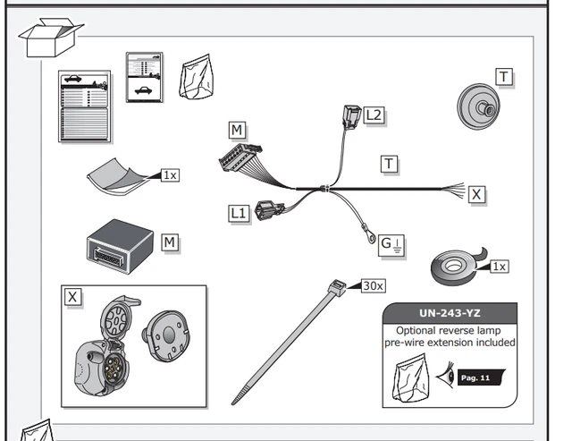 FORD TRANSIT CUSTOM Towbar Wiring 2.2 L Euro 5 V362 - 7 Pin DEDICATED