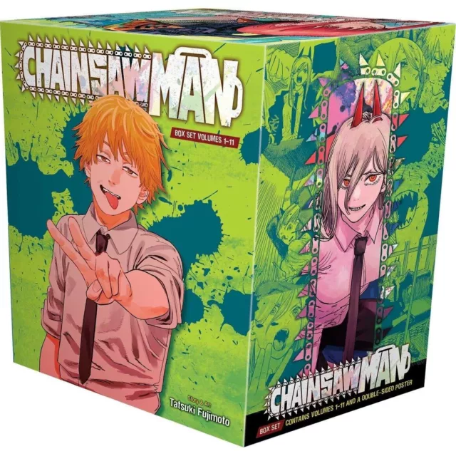 Chainsaw Man 11 Books Box Set by Tatsuki Fujimoto (Volumes 1-11) Paperback