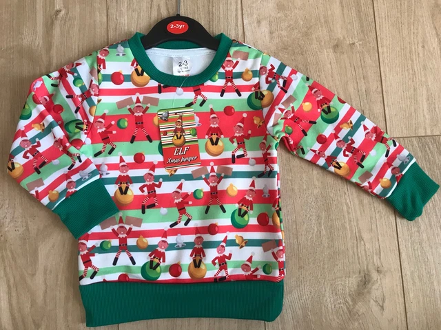 BNWT Childrens Elf Christmas Jumper 2/3