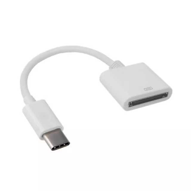 For Apple 30pin Female to USB 3.1 Type-C USB-C Sync Data Charging Adapter Cable