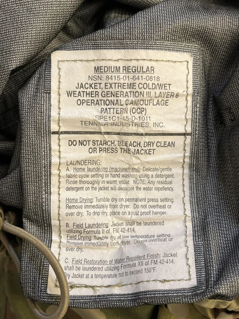USGI OCP Multicam Extreme Cold Wet Weather Jacket Army Gen III Medium Regular 3