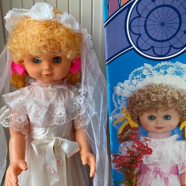 Vintage 1950's The Bride Doll Sings Talks 30" Tall Original Box Blonde Lifesize