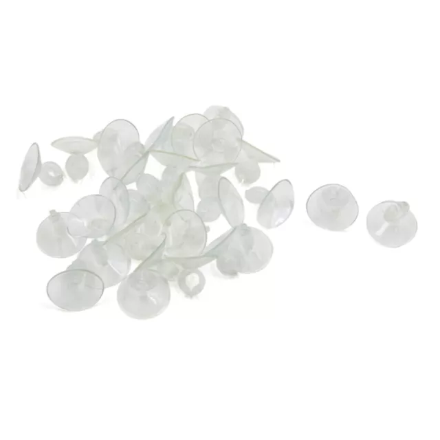 30pcs Clear Soft Silicone Suction Cup Clip Sucker for Aquarium Fish Tank