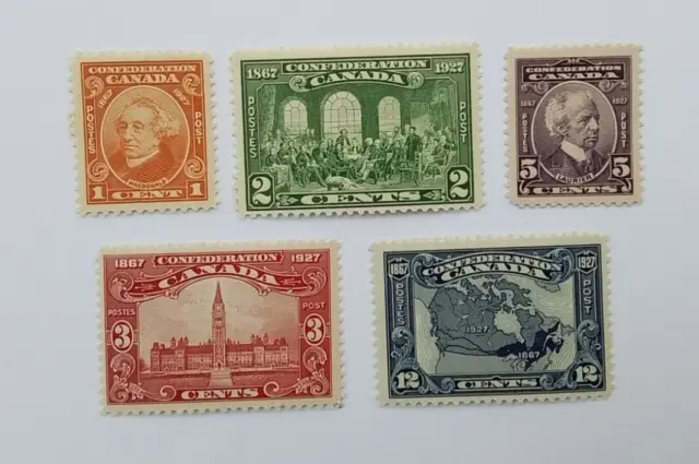 Canada 1927 Confederation Mint Set of 5 Scott 141-145