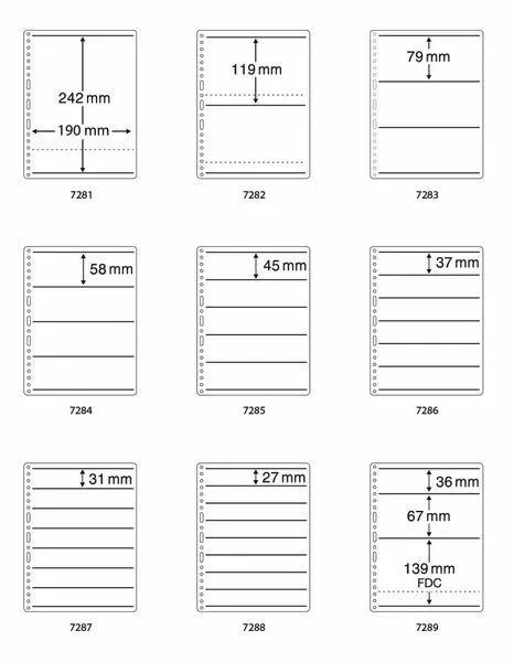 PRINZ PRINZ-SYSTEM-Sheets, double-sided, with universal-punshing, white, 6-strip