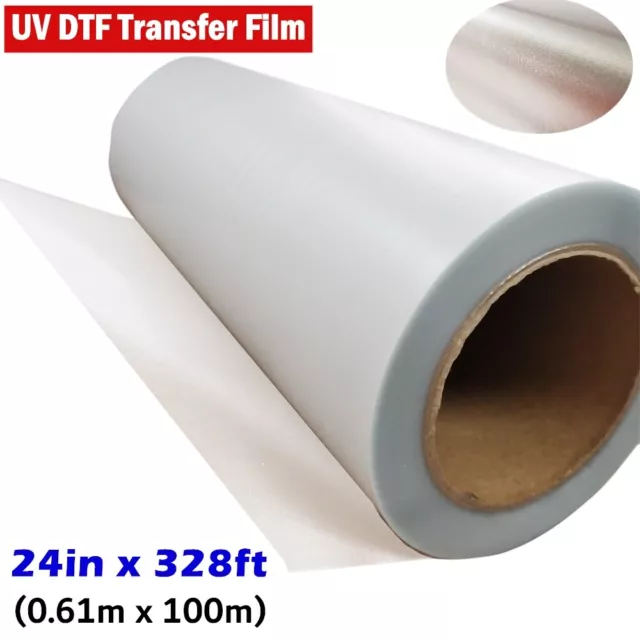 US Stock 24in x 328ft (0.61m x 100m) UV DTF Transfer Film Crystal Label Film B