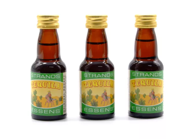 3 x Tequila 25 ml - Esencia para alcohol, esencia de vodka, esencia aromatizante