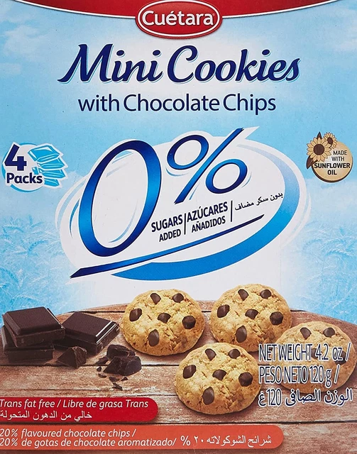 Cuetara Digesta Clair Mini Chocolat Puce Cookies, 100% sans Sucre 120gm
