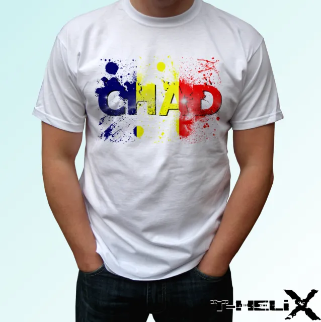 Chad flag - white t shirt Africa top design - mens womens kids & baby sizes