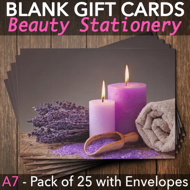 Gift Voucher Card Massage/Beauty/Spa/Holistic Salon - x25 + Envelopes CAN