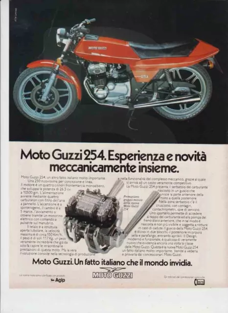 advertising Pubblicità -MOTO GUZZI 254  '77-MOTOITALIANE MOTOSPORT EPOCA