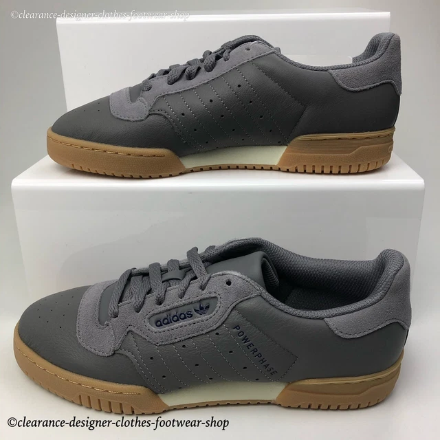 ADIDAS POWERPHASE TRAINERS Casual Grey Gum Retro Mens Shoes UK 6