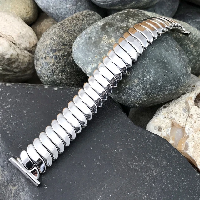rare 1959 Flex-Let Calvin Stainless Steel nos 5/8" Premium Vintage Watch Band