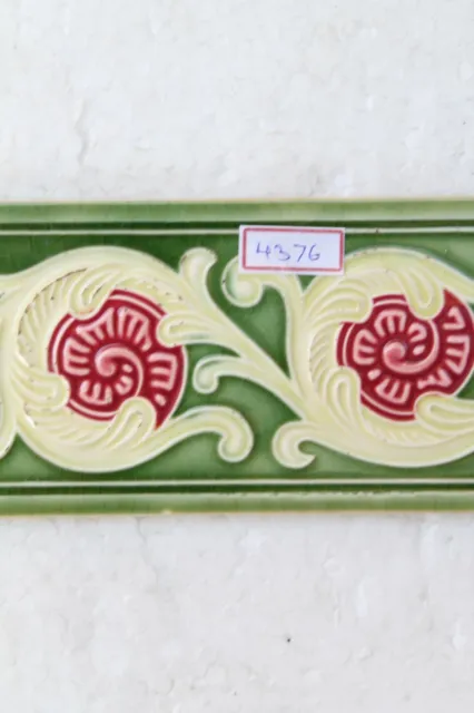 Japan antique art nouveau vintage majolica border tile c1900 Decorative NH4376 3