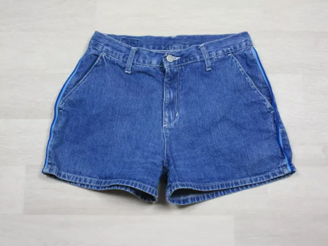 Vintage Jordache Jean Shorts 9/10 Juniors Womens Medium Wash High Rise Sz 28