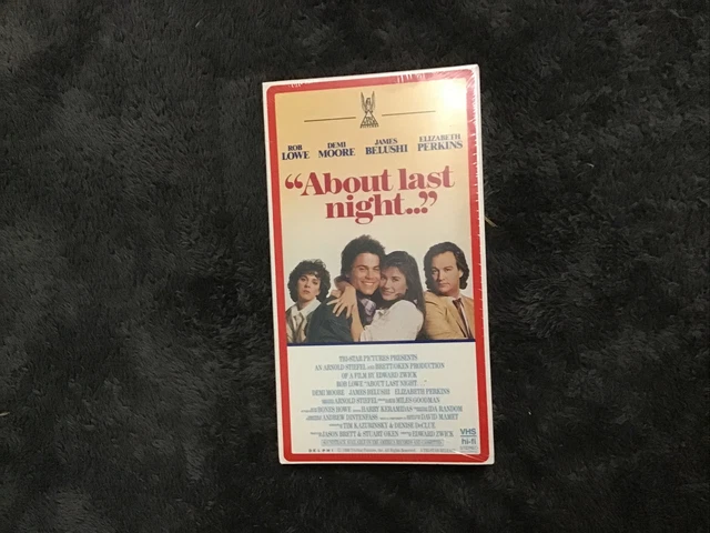 ABOUT LAST NIGHT VHS Rob Lowe Demi Moore NEW Sealed Vintage Columbia ...
