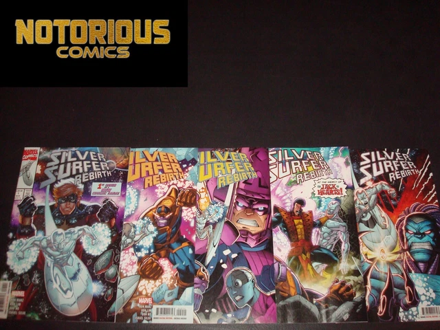 Silver Surfer Rebirth 1-5 Complete Comic Lot Run Set Marz Lim Marvel Collection