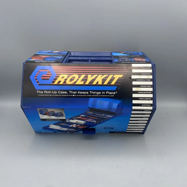 ROLYKIT BLUE ROLLUP Storage Box Case S11 Size Fishing Sewing Parts
