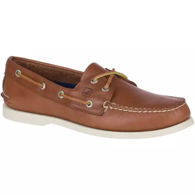 SPERRY Homme Authentic Original 2-Eye Leather Boat Shoe 0532002 Fauve Neuf
