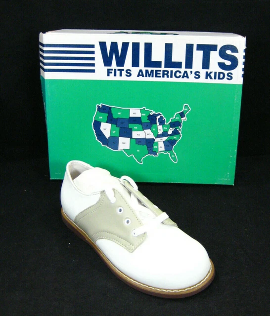 White / Bone Willits Boys Girls Leather Chris Saddle Shoe 11 D  3122