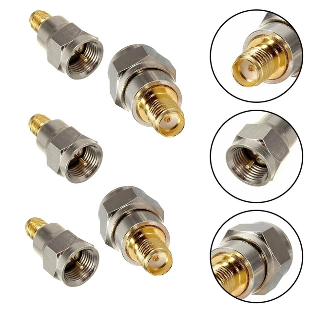 Kit SMA Vers BNC Adaptateur Coaxial RF Mâle Femelle Connecteur 4 Pièces