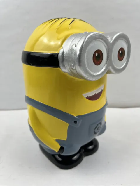 Universal Studios Bob Despicable Me Minion 8” Tall Ceramic Coin Piggy Bank