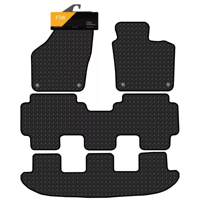 Fits VW Sharan 2010-2020 Taxi Version 3MM Rubber Heavy Duty Car Floor Mats