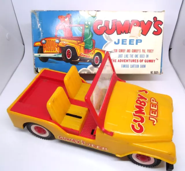 Rare 1966 Gumby Figure Jeep Lakeside Toy With Original Box MIB Vtg