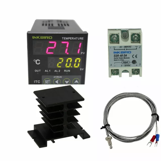 Digital PID Thermostat ITC-100VH 100-240V Temperature Controller 40DA SSR Outlet