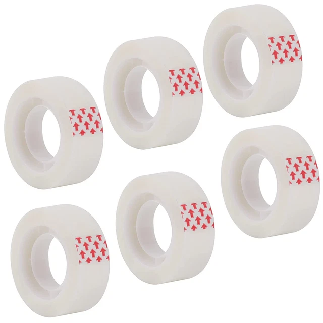 6 Rolls Waterproof Tape, Transparent Tape Refills for Packing, Glossy Tape Refil