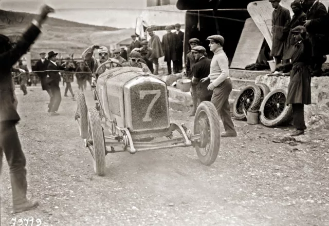 Voiture Peugeot Coupe Coppa Florio André Boillot Repro photo ancienne début XXe