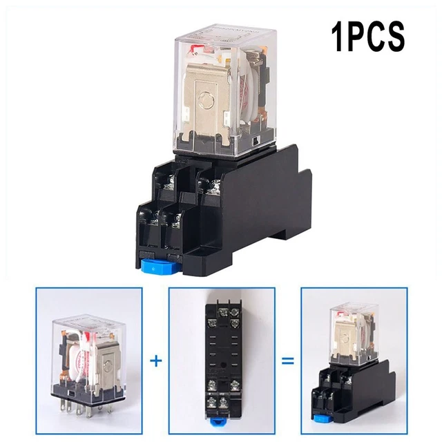 Relai Mini NEW MINI MEDIUM Electromagnetic Relay Relay Relay 8 Pins 2NO+2NC Blue ...